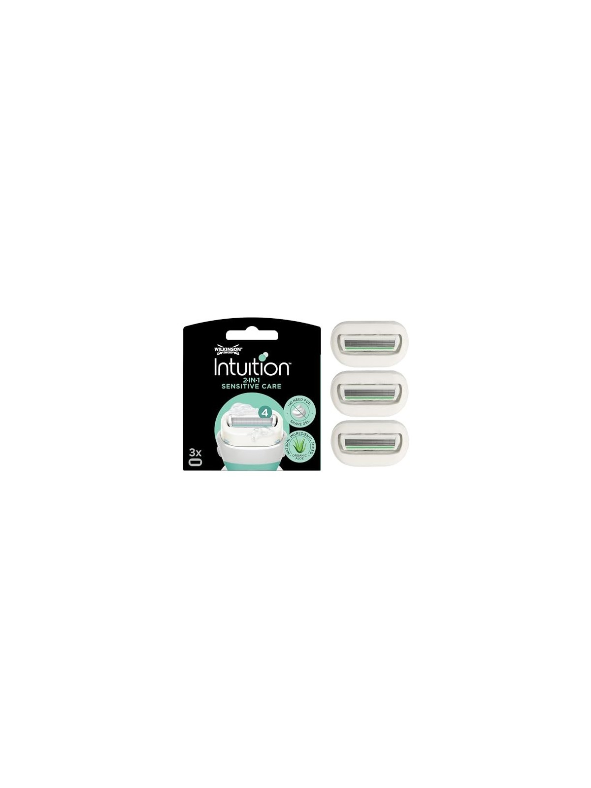 Wilkinson Sword Intuition Sensitive Care 3pcs Testina di Ricambio per Pelle Sensibile Donna