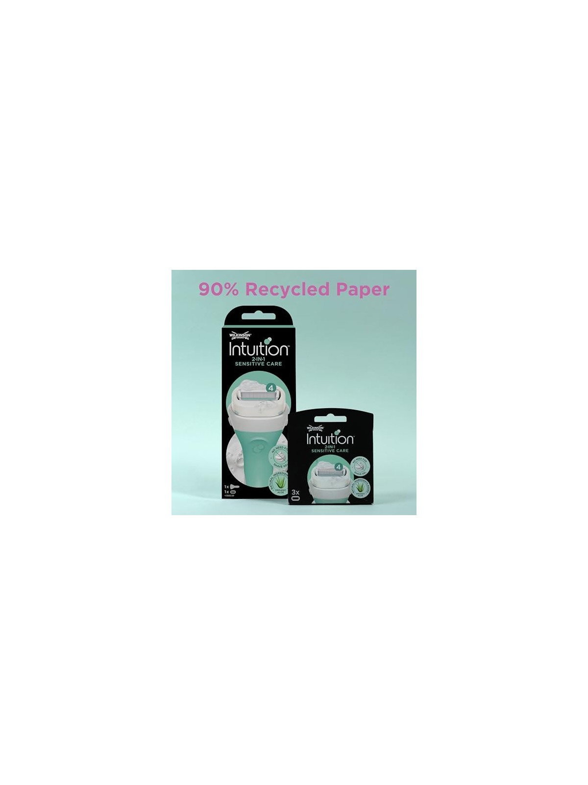 Wilkinson Sword Intuition Sensitive Care 3pcs Testina di Ricambio per Pelle Sensibile Donna