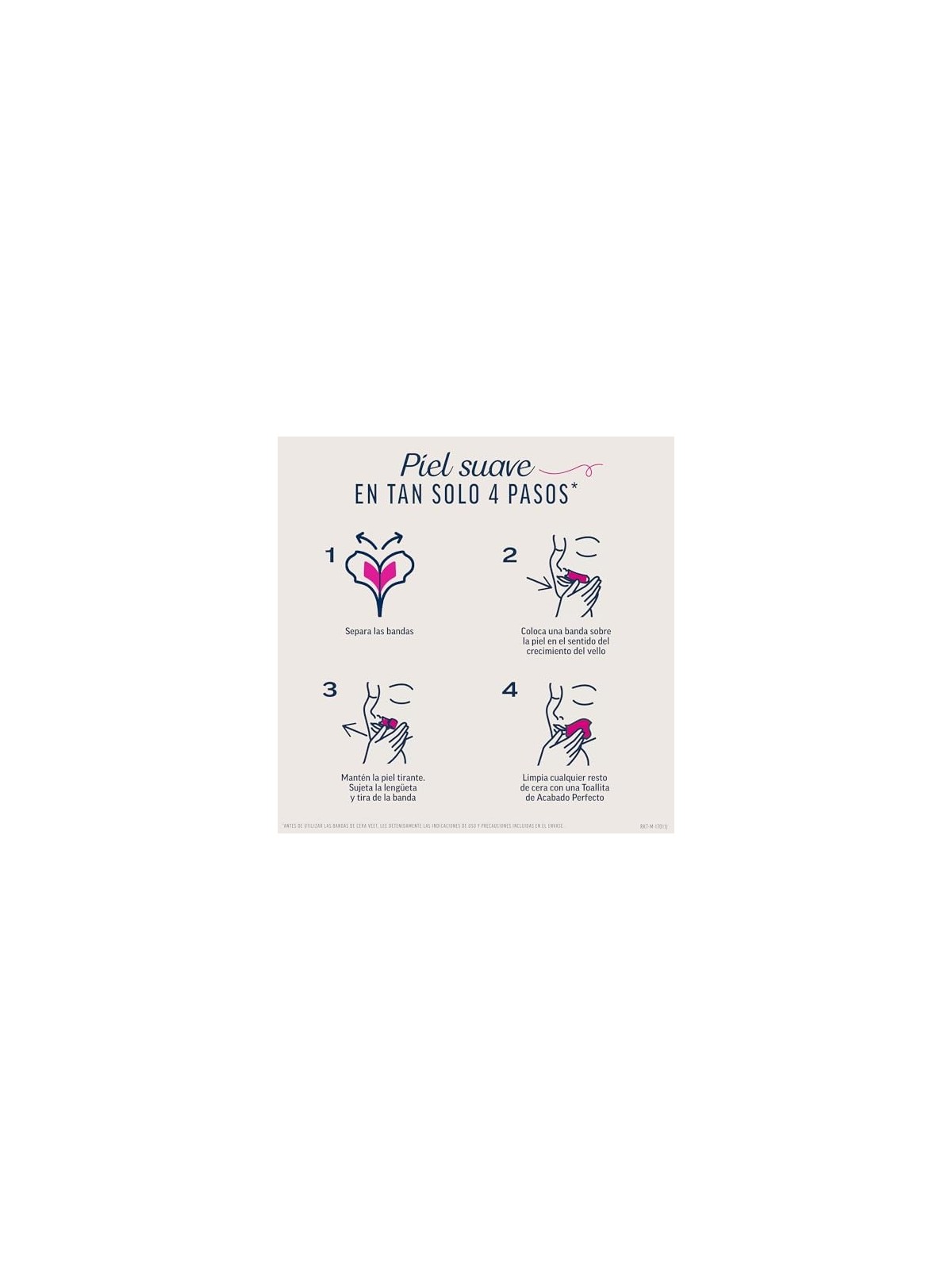 Veet PURE WAX BANDS pelle sensibile viso 40 unit donna