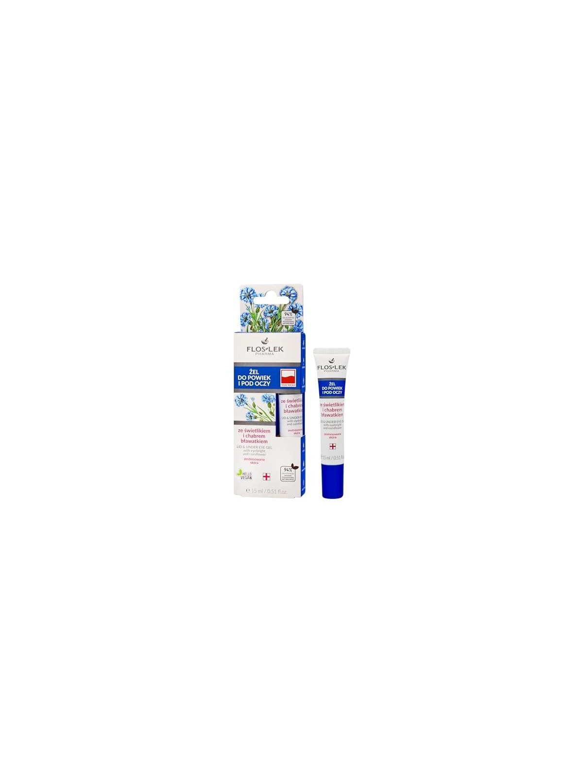 Gel palpebre e sotto gli occhi con eufrasia e fiordaliso 15ml