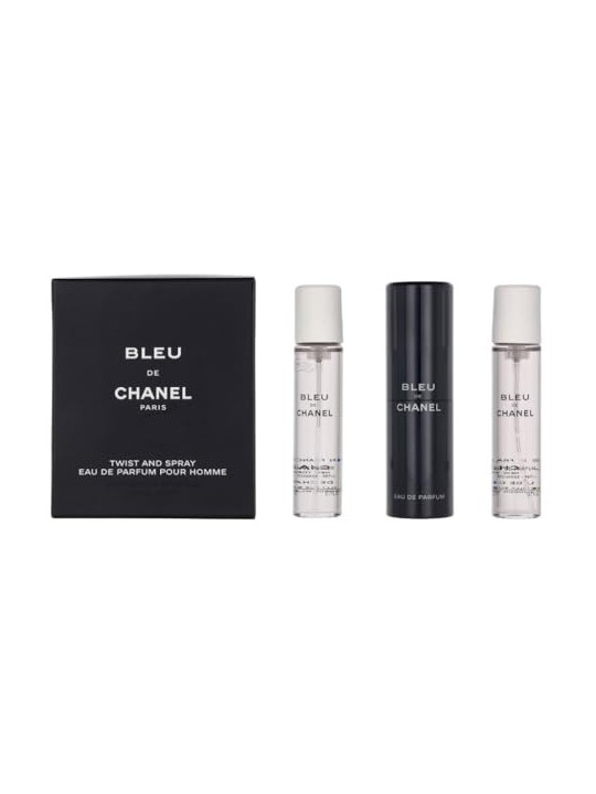 Chanel Bleu De Chanel Pour Homme Giftset uomo 60ml 3x20ml eau de parfum Travel Spray & 2 Refills