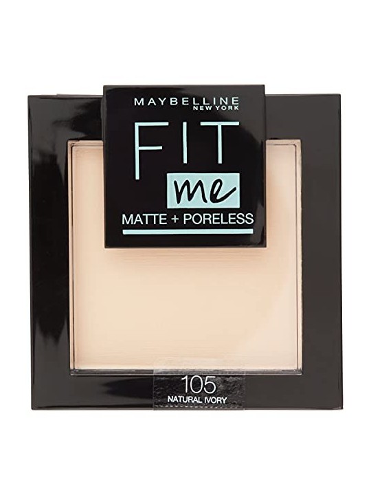 Maybelline Fit Me Polvere opaca e poreless 9 g 105 Natural Ivory