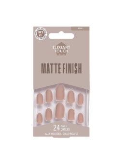 Elegant Touch UNGHIE COLORATE LUCIDATE con colla ovale mink nude donna