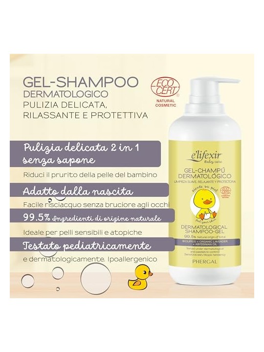 ELifexir BABY CARE gelshampoo dermatologico 500ml unisex