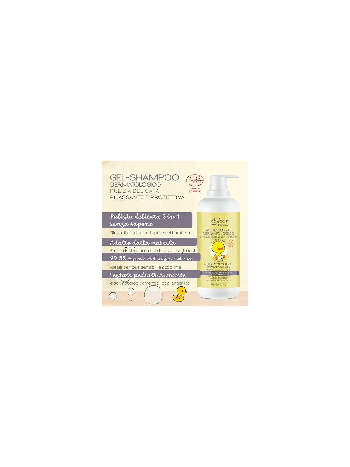 ELifexir BABY CARE gelshampoo dermatologico 500ml unisex
