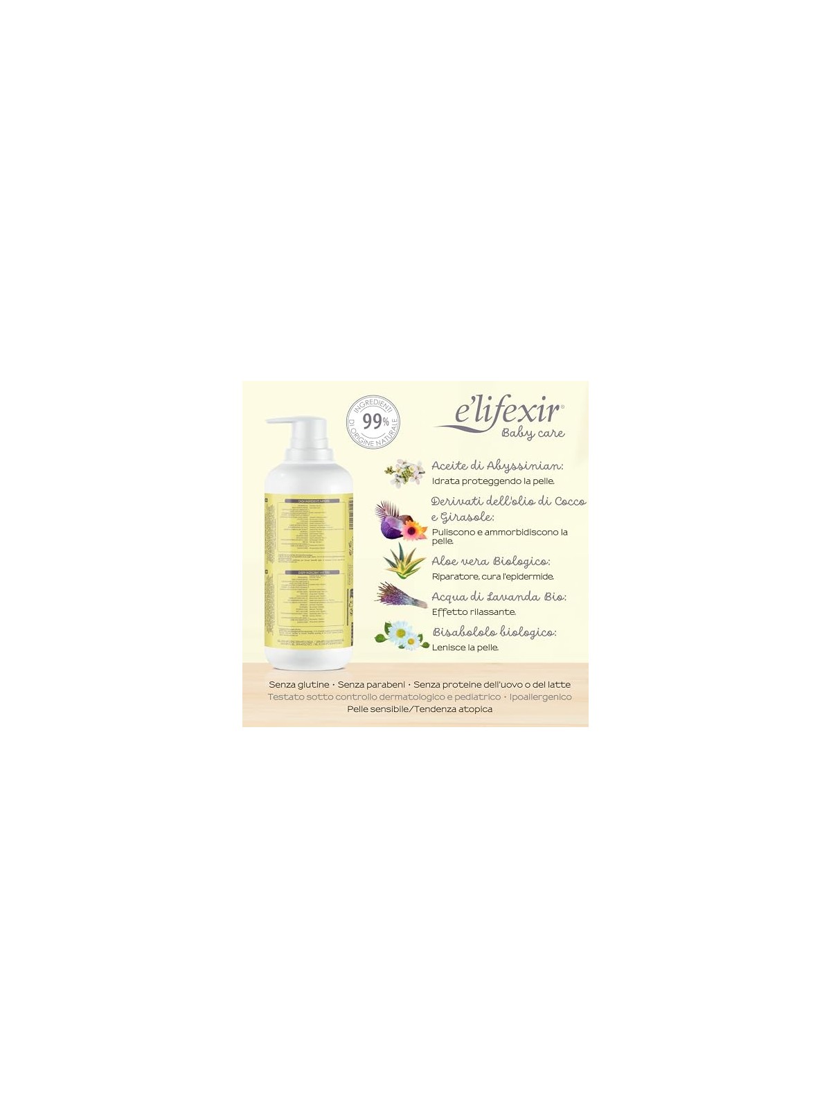 ELifexir BABY CARE gelshampoo dermatologico 500ml unisex