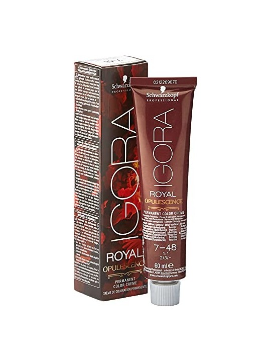 Schwarzkopf IGORA ROYAL 7-48 biondo medio beige rosso 60ml unisex