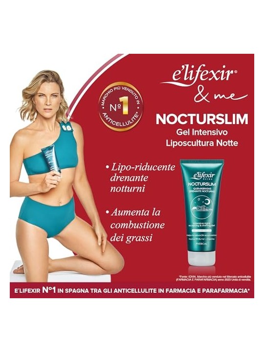Nighttime sculpting gel E'Lifexir Nocturslim Liposculptor 200ml unisex