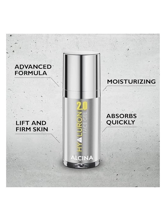 Alcina Hyaluron 20 Gel Viso  Gel Idratante e Antirughe per il Viso Donna 30ml