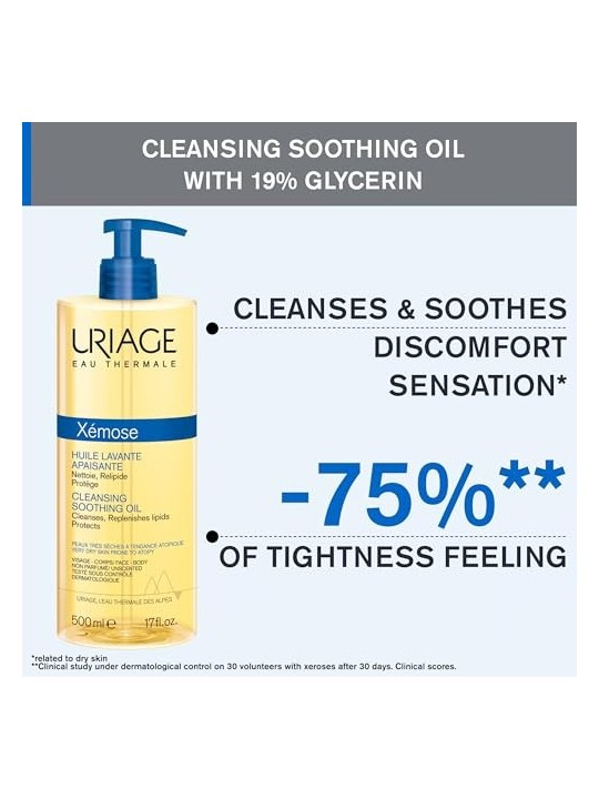 Uriage Xemose Cleansing Soothing Oil 500ml