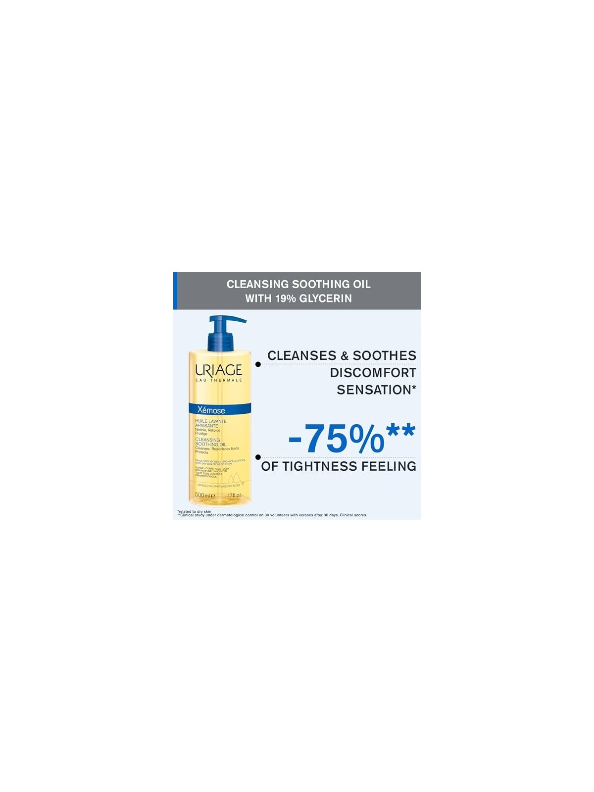 Uriage Xemose Cleansing Soothing Oil 500ml