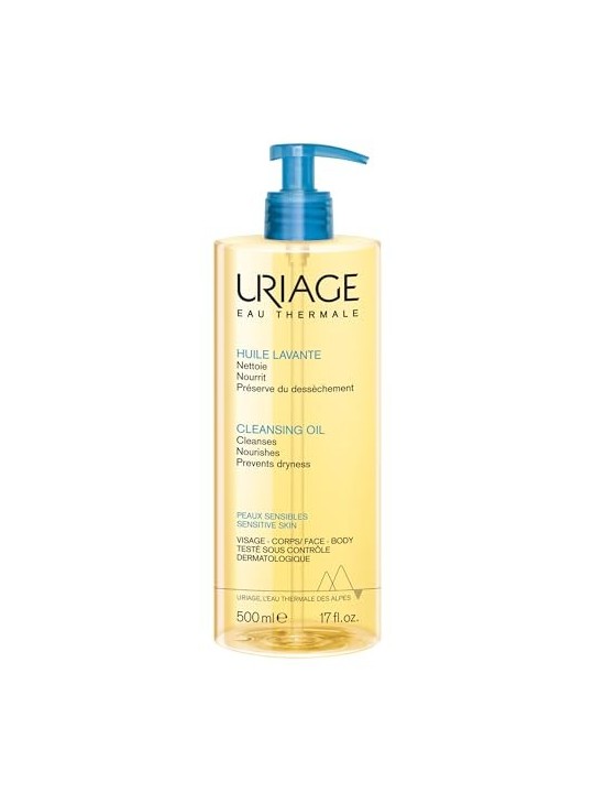 Uriage Cleansing Oil Olio detergente per viso e corpo donna 500ml