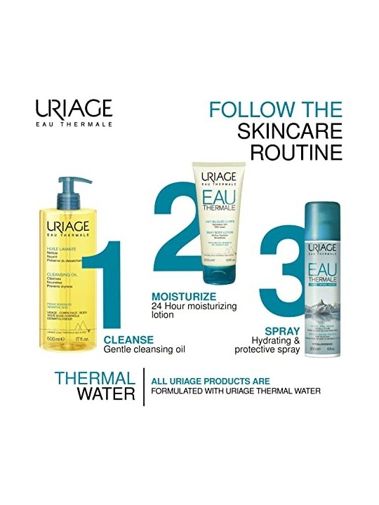 Uriage Cleansing Oil Olio detergente per viso e corpo donna 500ml