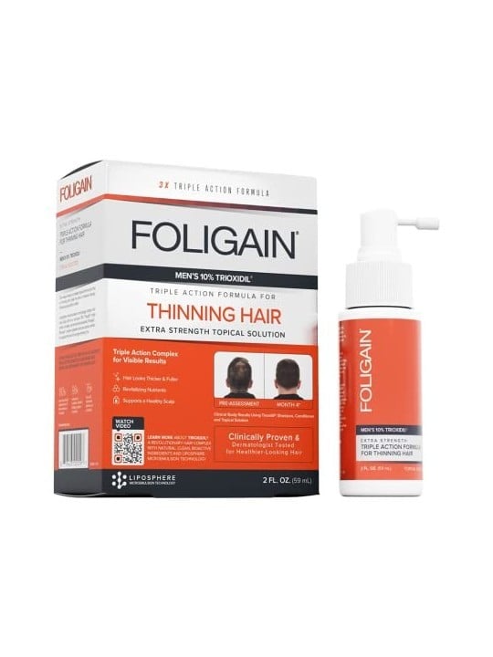 Foligain Formula a tripla azione per capelli diradati uomo 59ml Foligain www.essenzetotalstyle.com 