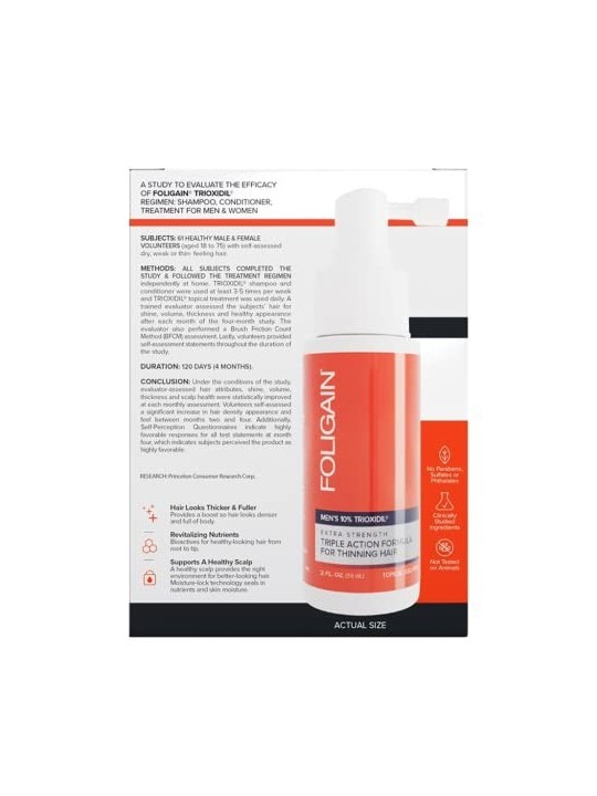 Foligain Formula a tripla azione per capelli diradati uomo 59ml Foligain www.essenzetotalstyle.com 
