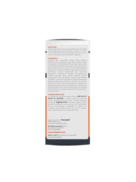 Foligain Formula a tripla azione per capelli diradati uomo 59ml Foligain www.essenzetotalstyle.com 