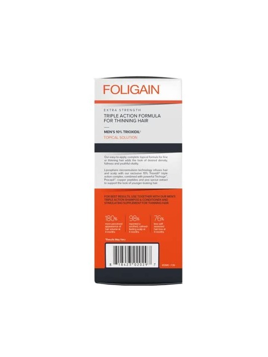 Foligain Formula a tripla azione per capelli diradati uomo 59ml Foligain www.essenzetotalstyle.com 