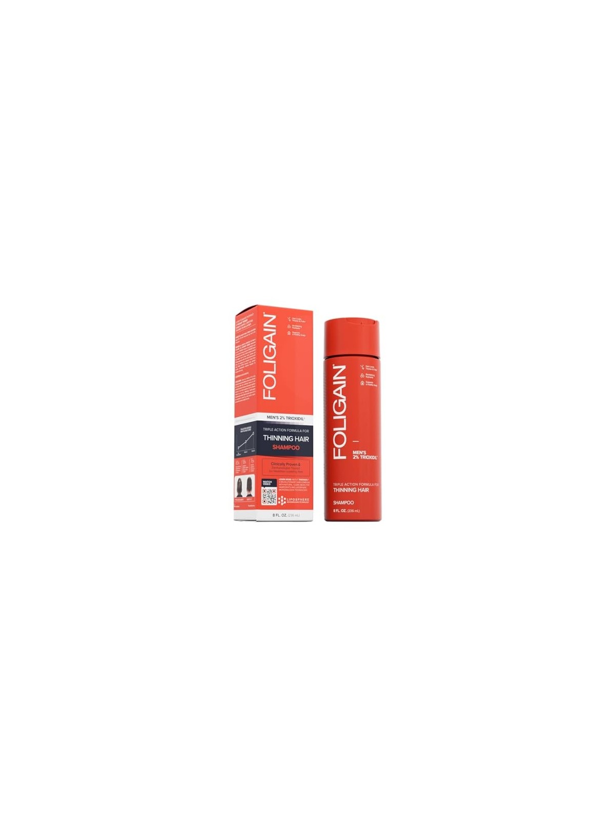 Foligain Shampoo da uomo a tripla azione uomo 236ml Foligain www.essenzetotalstyle.com 
