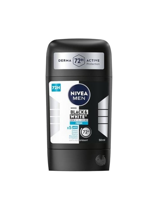 NIVEA Men BlackWhite Invisible Fresh stick antitraspirante 50ml