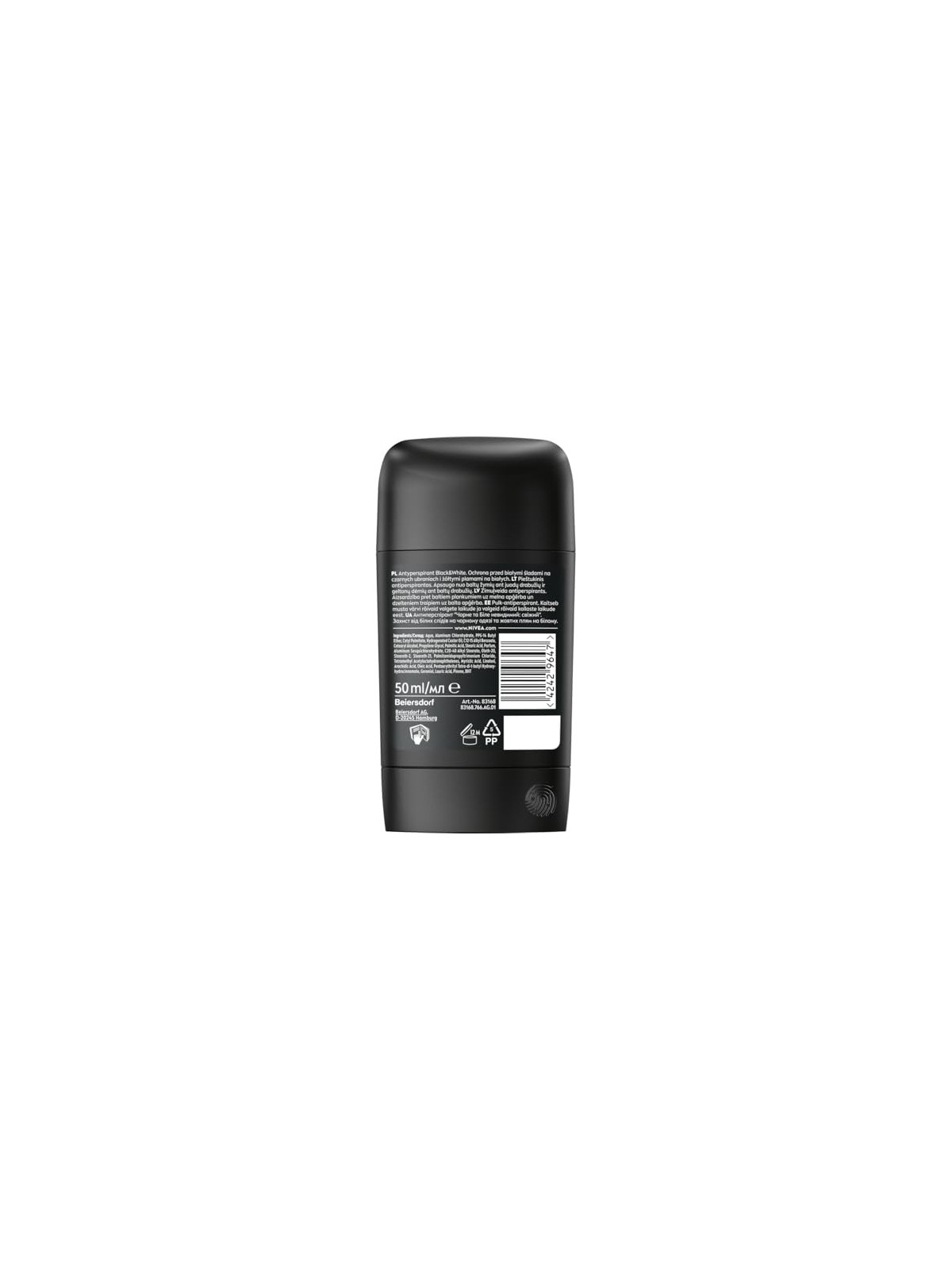NIVEA Men BlackWhite Invisible Fresh stick antitraspirante 50ml