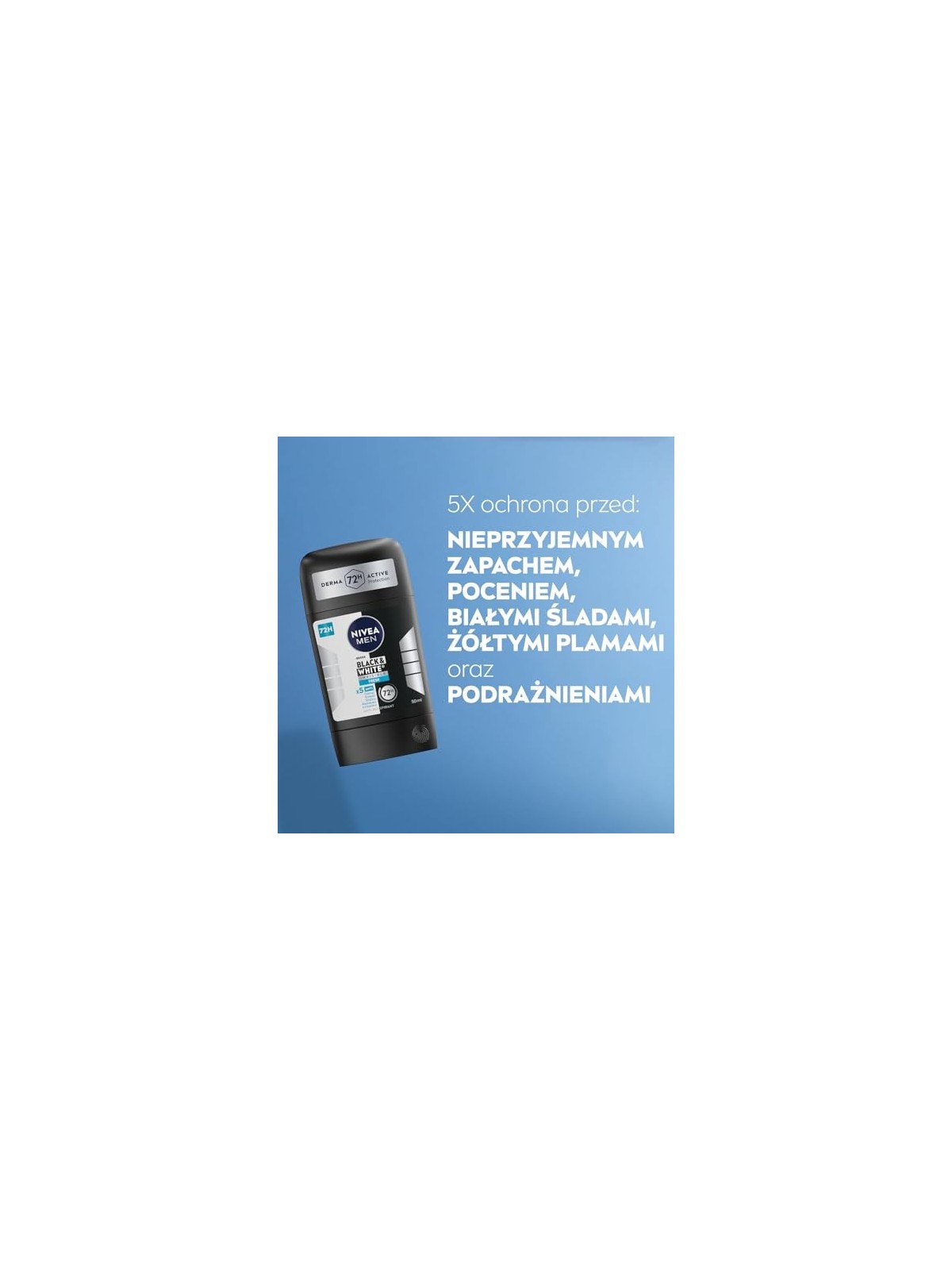 NIVEA Men BlackWhite Invisible Fresh stick antitraspirante 50ml