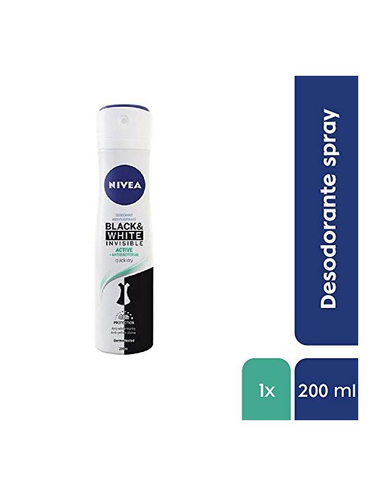 Nivea BLACK and WHITE INVISIBLE ACTIVE deodorante spray