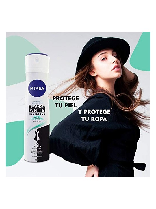 Nivea BLACK and WHITE INVISIBLE ACTIVE deodorante spray