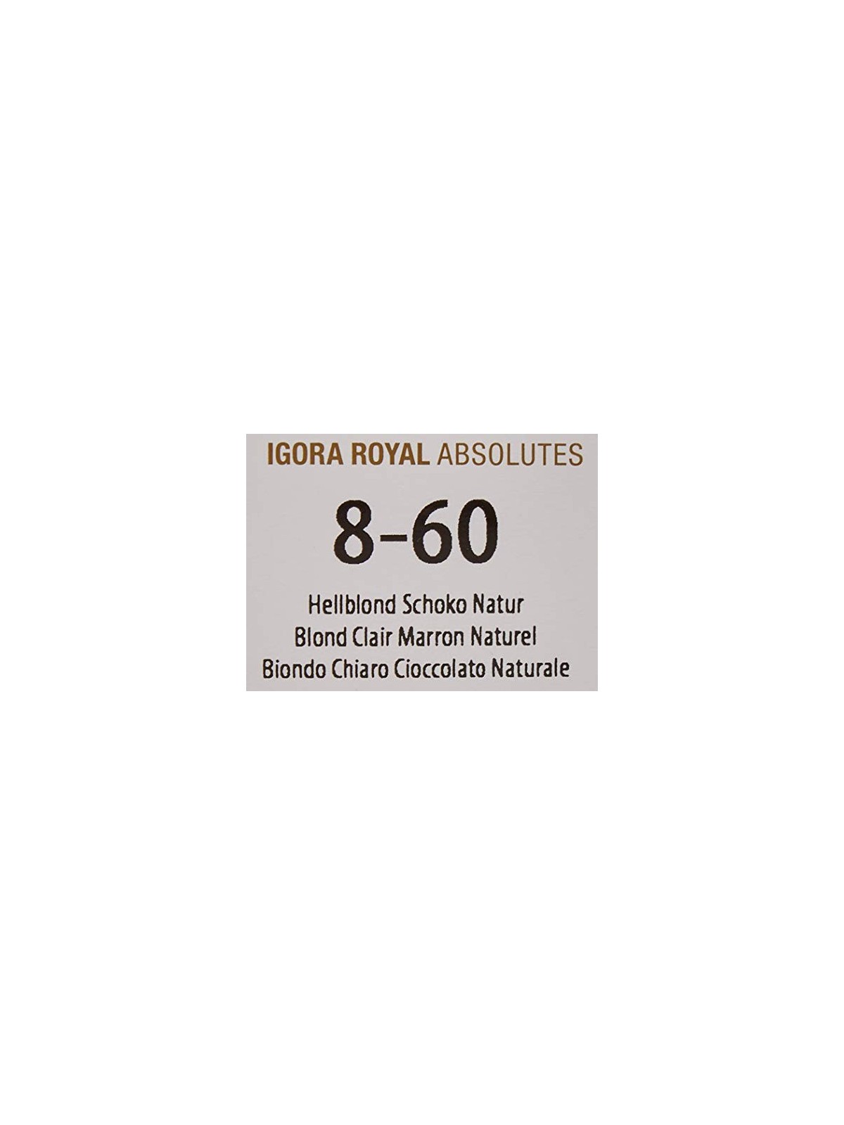Schwarzkopf IGORA ROYAL ABSOLUTES 860 Biondo Chiaro Castano Naturale 60ml Unisex