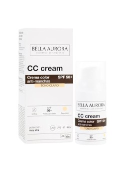 Bella Aurora CC CREAM antimacchie SPF50 tono chiaro donna