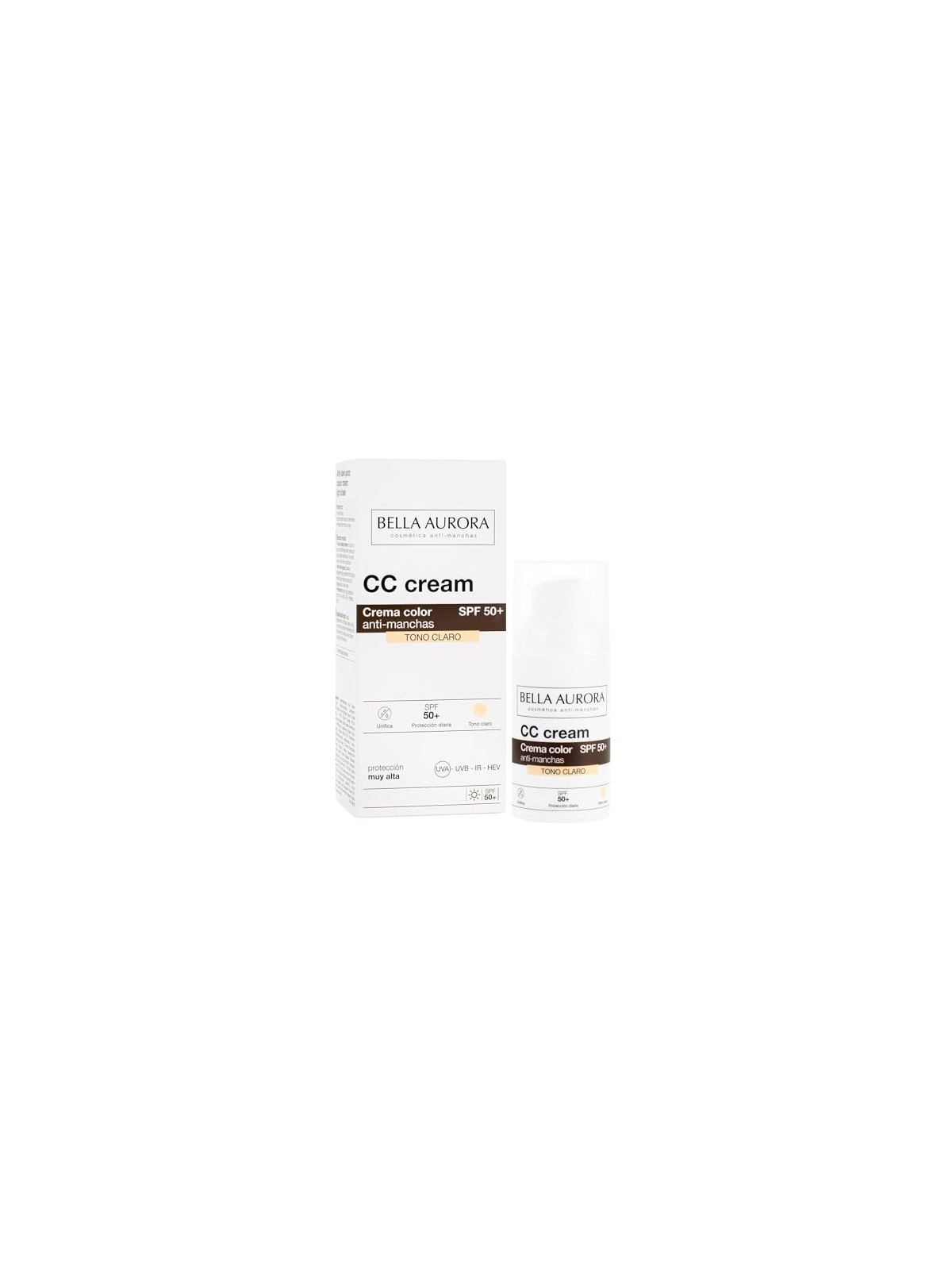 Bella Aurora CC CREAM antimacchie SPF50 tono chiaro donna