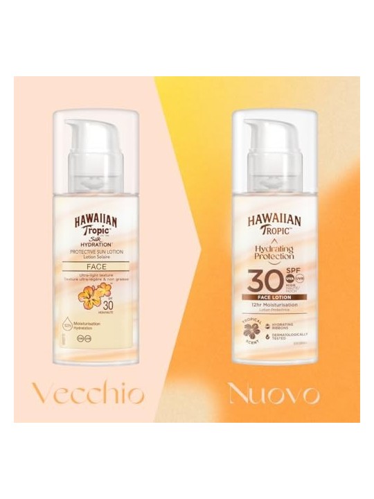 Hawaiian Tropic Silk Hydration Air Soft Viso SPF30 Lozione Solare 50ml Unisex