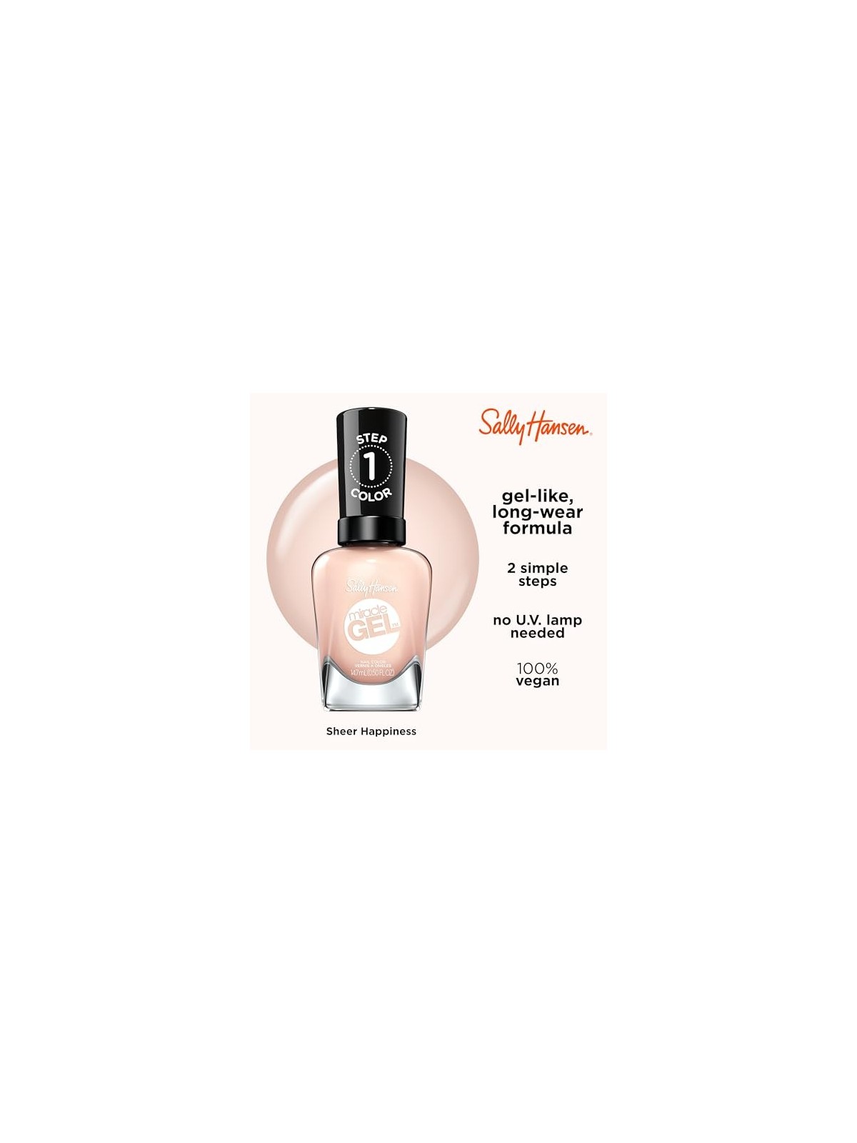Sally Hansen MIRACLE GEL 187felicita pura donna