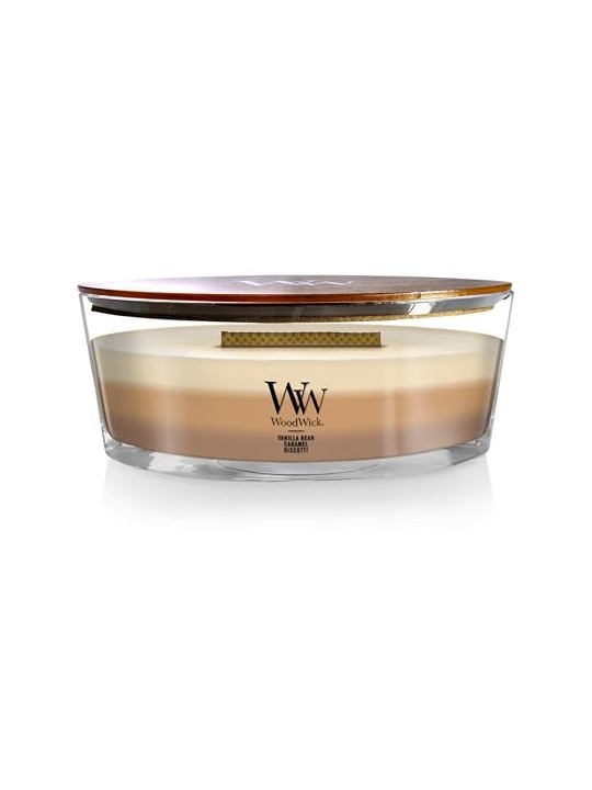 WoodWick Cafe Dolci Trilogy Nave dessert al caff Candela profumata 4536g
