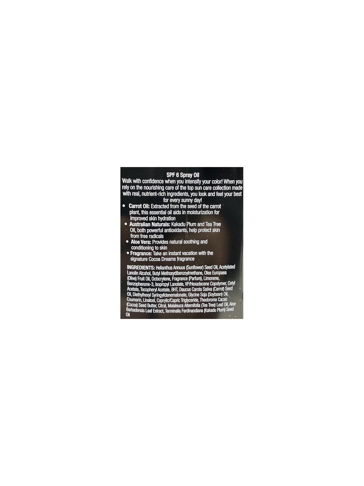 Australian Gold Carrot Spray Oil Sunscreen SPF6 237ml