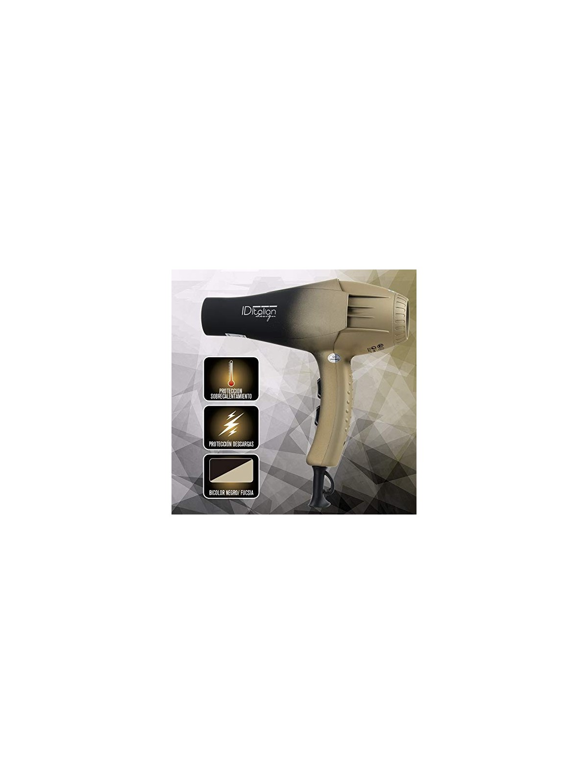 Id Italian AIRLISSIMO GTI 2300 Gold Star Hair Dryer