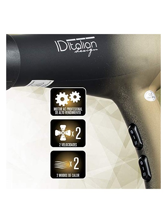 Id Italian AIRLISSIMO GTI 2300 Gold Star Hair Dryer