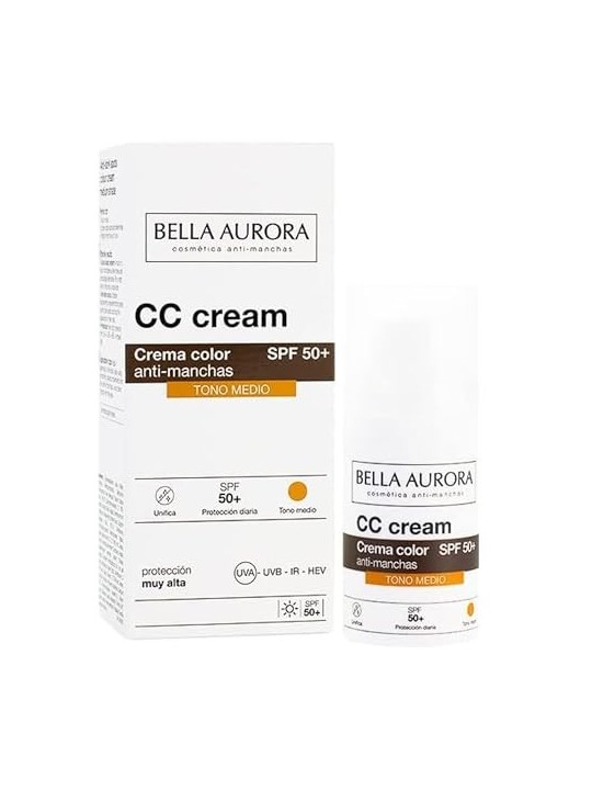 Bella Aurora CC CREAM antimacchie SPF50 tono medio donna