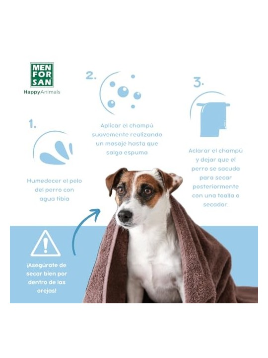 Shampoo PERRO eliminador de olores talco 300ml unisex
