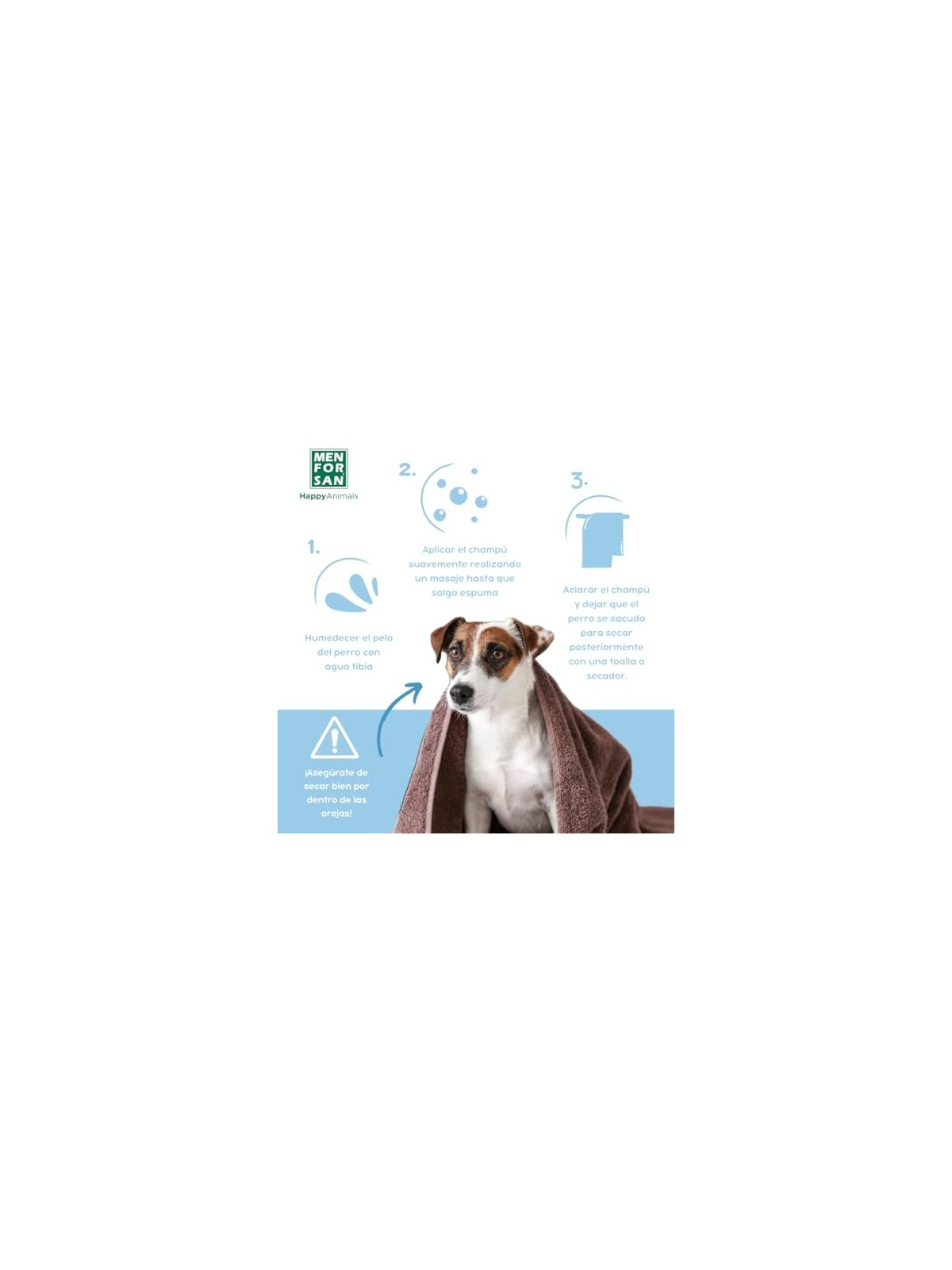 Shampoo PERRO eliminador de olores talco 300ml unisex