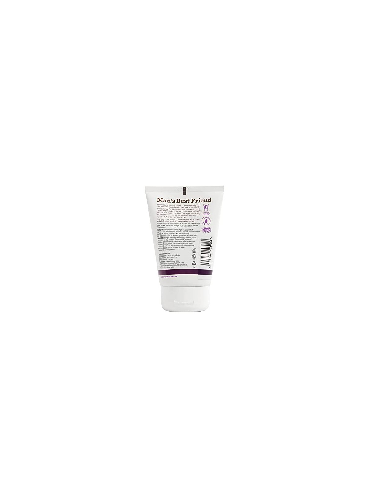 Crema idratante Bulldog Oil Control per pelle grassa uomo 100ml