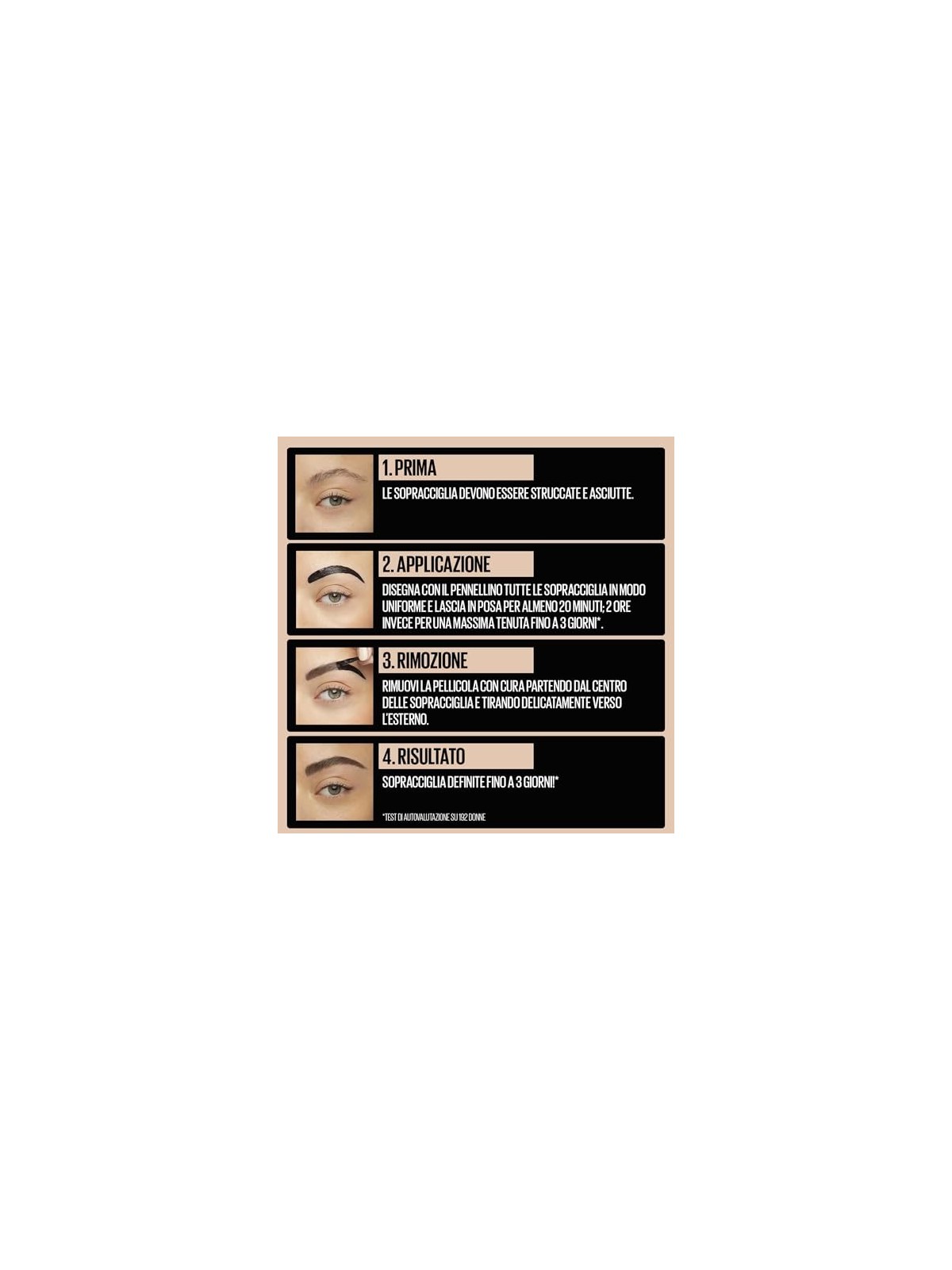 Maybelline Colore semipermanente delle sopracciglia Colore sopracciglia Tattoo Brow donna Medium Brown