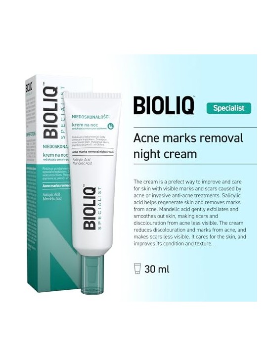 BIOLIQ Crema notte specialistica che riduce le lesioni dell'acne 30ml
