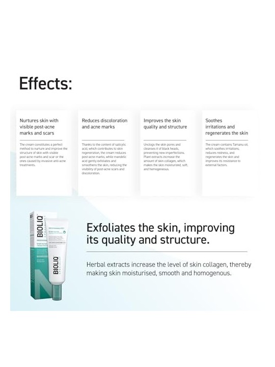 BIOLIQ Crema notte specialistica che riduce le lesioni dell'acne 30ml