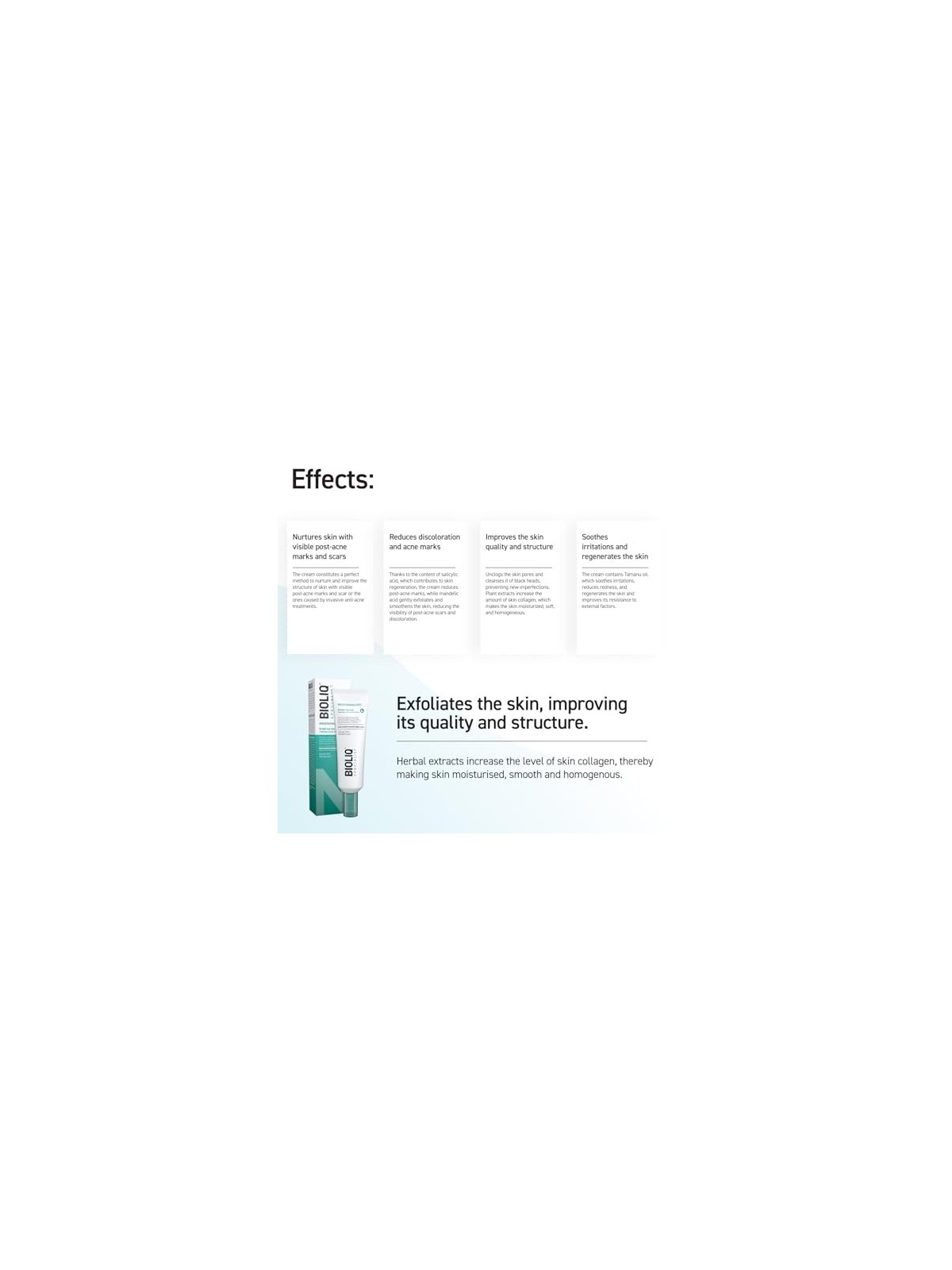 BIOLIQ Crema notte specialistica che riduce le lesioni dell'acne 30ml