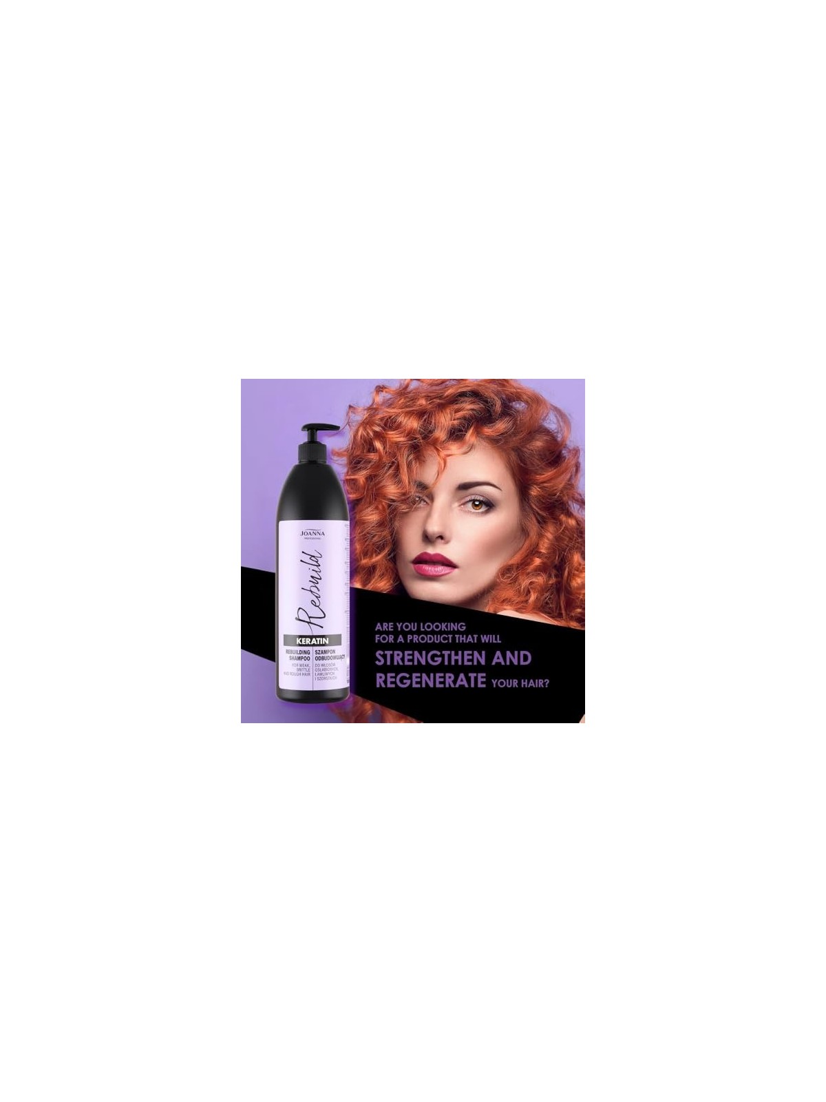 JOANNA PROFESSIONAL Keratin Rebuilding Hair Shampoo shampoo ricostruttivo per capelli indeboliti con cheratina 1000ml