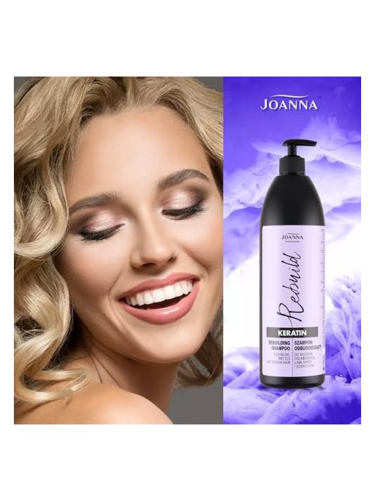 JOANNA PROFESSIONAL Keratin Rebuilding Hair Shampoo shampoo ricostruttivo per capelli indeboliti con cheratina 1000ml