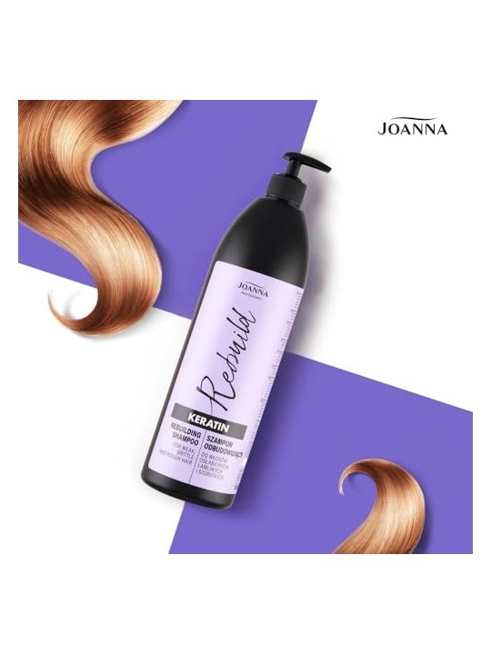 JOANNA PROFESSIONAL Keratin Rebuilding Hair Shampoo shampoo ricostruttivo per capelli indeboliti con cheratina 1000ml