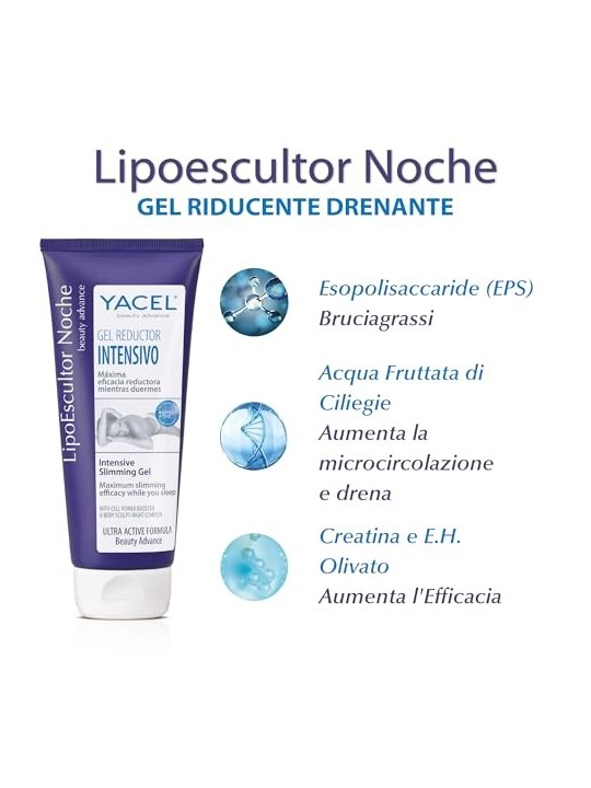 Gel riducente notte Yacel LIPOESCULTOR 200ml