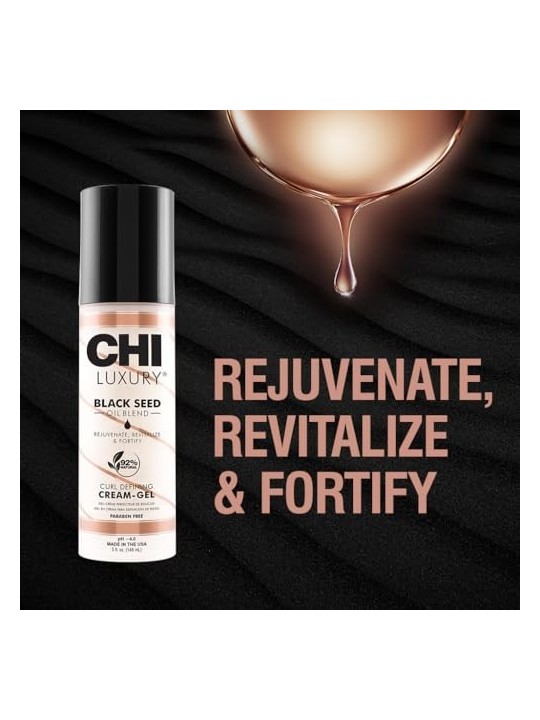 CHI Luxury Olio di Semi Neri Definizione Ricci CremaGel Gel crema supporto dopo onda donna 148ml