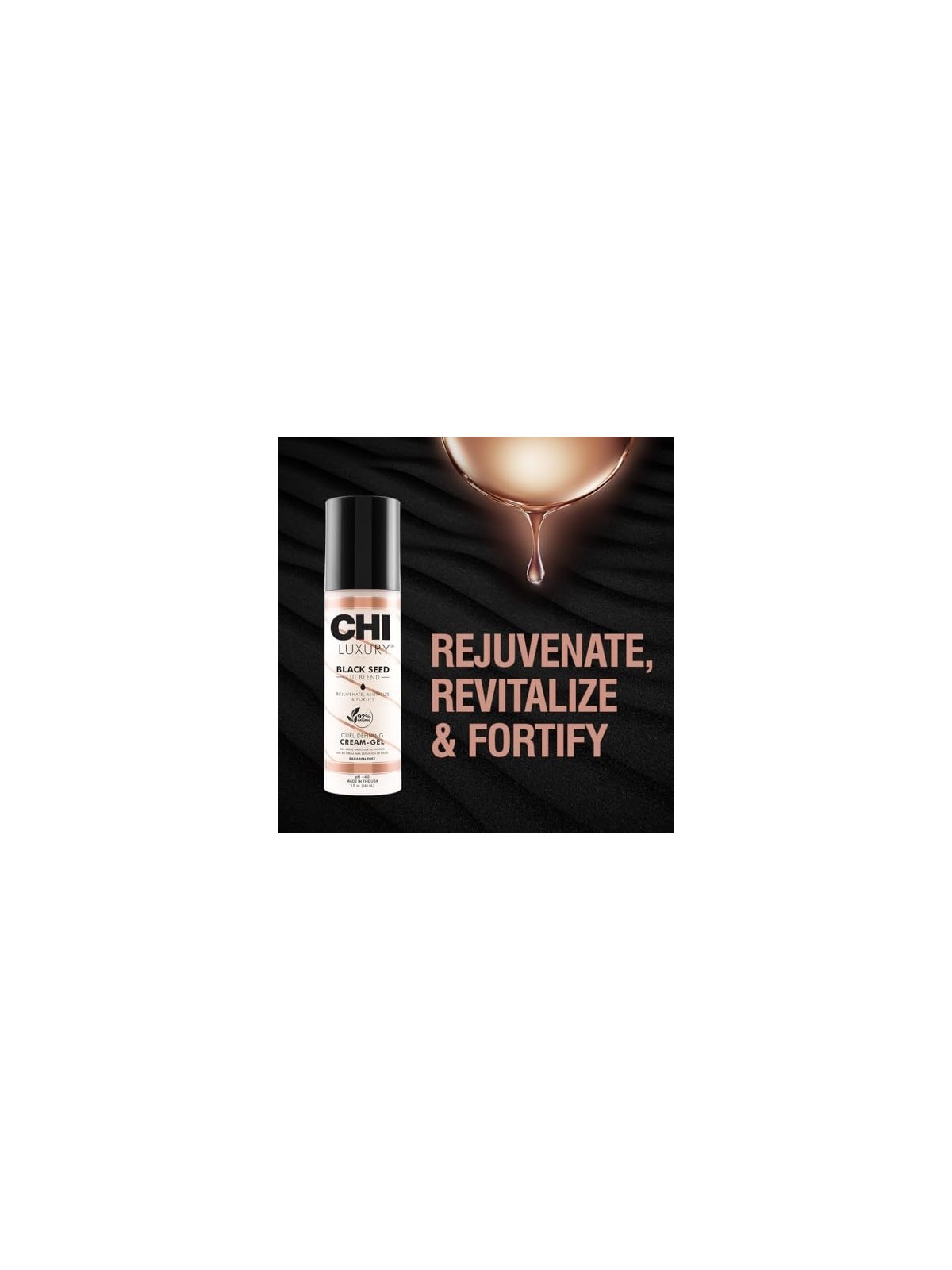CHI Luxury Olio di Semi Neri Definizione Ricci CremaGel Gel crema supporto dopo onda donna 148ml
